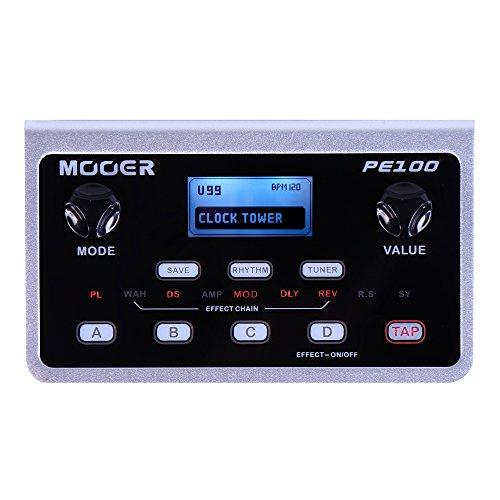 MOOER PE100 ポータブル デスクトップ ギター マルチ エフェクト 198 のプリセット ...