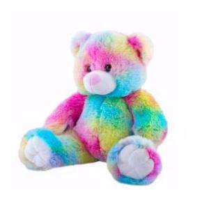 Cuddly Soft 16 inch Stuffed Rainbow Bear - We Stuf...