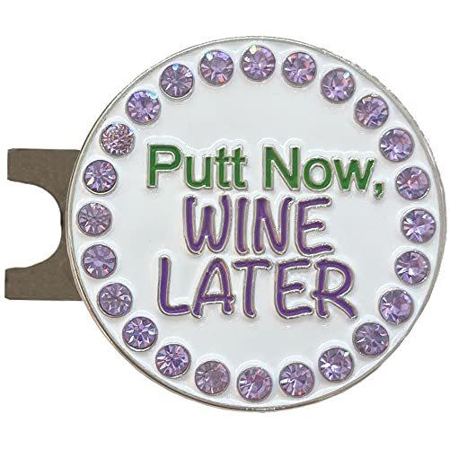 Giggle Golf Bling Putt Now  Wine Later Golf Ball M...