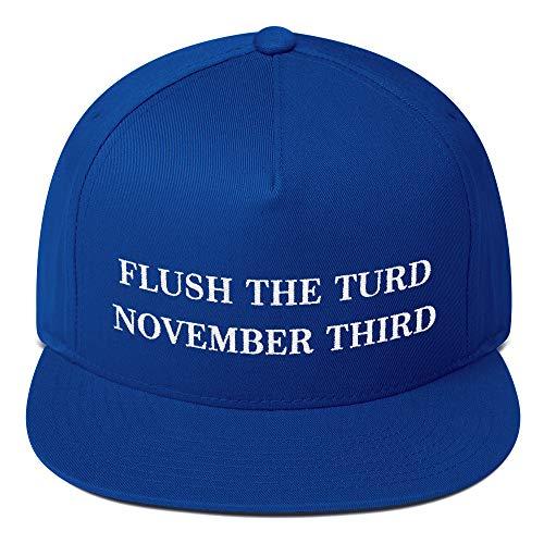Flush The Turd 11月サードハット エンブロイダードフラットビルキャップ アンチドナル...