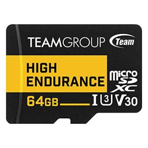 TEAMGROUP 高耐久性 64GB microSDXC UHS-I U3 V30 100MB/s モニタリング用に設計 安定 耐久性 並行輸入