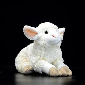 羊のぬいぐるみ 子羊のぬいぐるみ 動物 本物そっくり 10.5 子羊のぬいぐるみ ソフトでかわいい白い羊のおもちゃ 子供 キッズ 女の子 並行輸入｜selectshopwakagiya