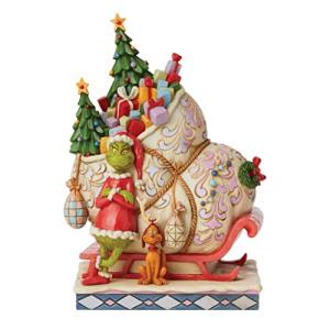 Enesco Jim Shore Dr. Seuss The Grinch and Max Standing by Sleigh Fig 並行輸入｜selectshopwakagiya