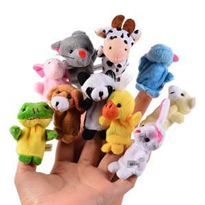 10pcs - Acekid 10pcs Soft Plush Animal Finger Puppets Set Baby Story 並行輸入｜selectshopwakagiya