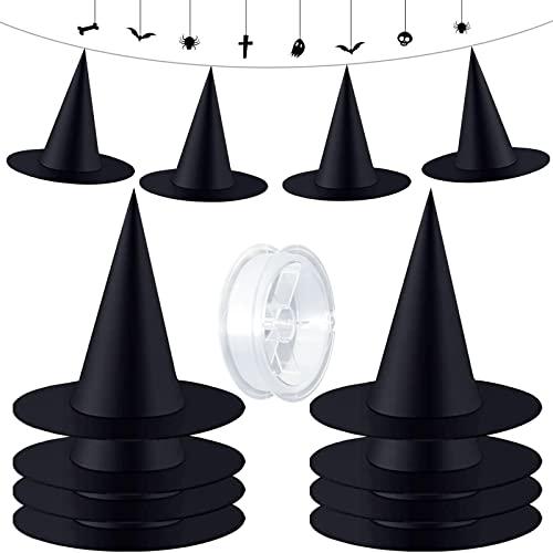 Zeedix 12 PCS HALLOWEEN BLACK WITCH HATS-ハロウィーン吊り飾...