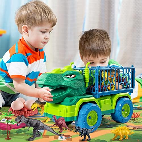 Dinosaur Toys Transport Truck Playset for Kids  Ty...