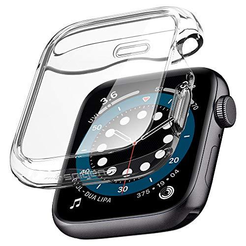 Spigen Apple Watch ケース 44mm 全透明 全面 クリア 耐衝撃 画面 一体型 ...