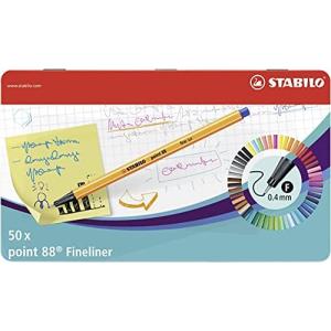 Stabilo Point 88 Pen Fineliner - 50アソートカラーのメタルボックス｜selectshopwakagiya
