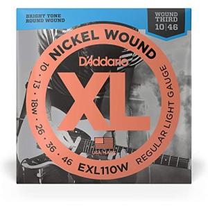 D'Addario ダダリオ エレキギター弦 ニッケル Regular Light 3弦巻き弦 .010-.046 EXL110W 国｜selectshopwakagiya