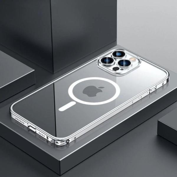 Magsofe 透明クリアアクリル磁気耐衝撃携帯電話ケース iPhone/15/ProPlus用 P...