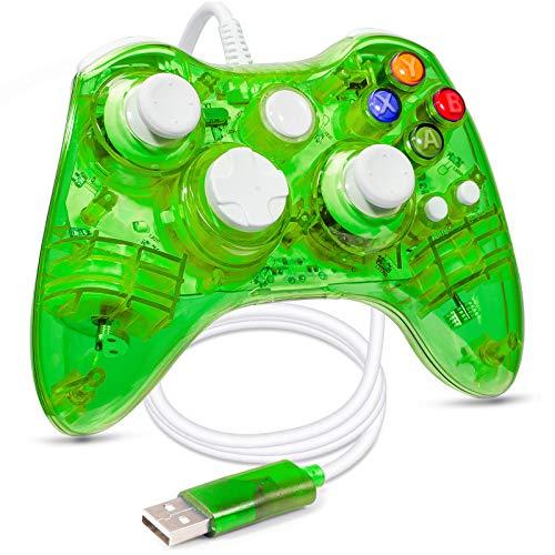 LUXMO 有線Xbox 360コントローラー USB有線Xbox 360コントローラー ゲームパッ...