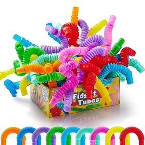 JOYIN ポップチューブ 18個パック フィジェットチューブ パーティー記念品 9色 感覚玩具 連結可能 拡張可能 ストレス解消 パー 並行輸入｜selectshopwakagiya