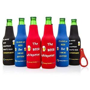 Thermosuit Beer Bottle Coolers - Set of 6 Multi Colour Zipper Coolie 並行輸入｜selectshopwakagiya