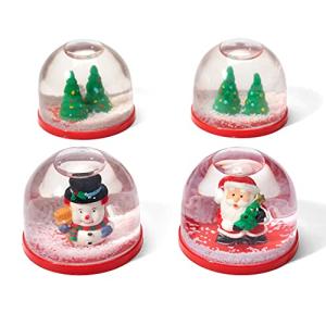 THE TWIDDLERS 4 Mini Christmas Snow Globes - Assorted Xmas Decoratio 並行輸入｜selectshopwakagiya