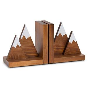 Waratah Designs 山のブックエンド - 棚の山の装飾 - 冒険の装飾 木製ブックエンド - 森林の保育園の装飾 - 滑らな 並行輸入｜selectshopwakagiya