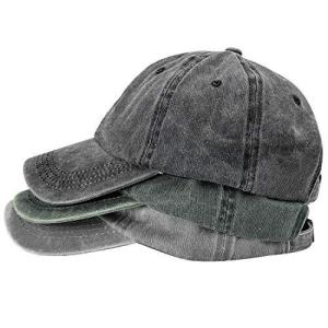 MNXA ウォッシュドプレーン野球帽 レトロで調節可能なお父さんの帽子 男性/女性へのギフト 非構造/コットン 3パック US サイズ: 並行輸入の商品画像