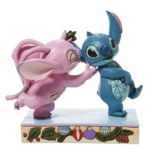 Enesco Disney Traditions by Jim Shore Angel and Stitch Mistletoe Kis 並行輸入｜selectshopwakagiya