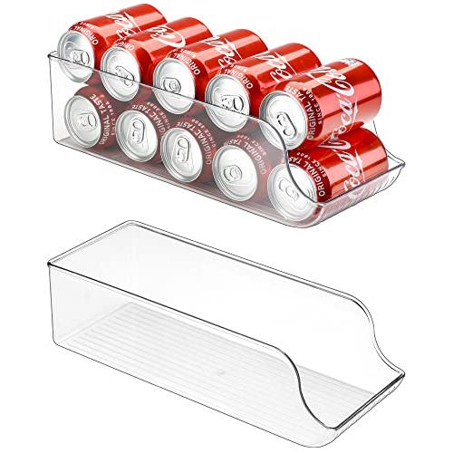 Puricon ボトルホルダー ドリンクケース 2個 缶ビール収納 透明 冷蔵庫整理 食品保存用カビ...