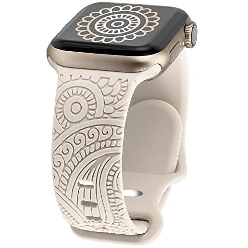 Boho 刻印バンド Apple Watch バンド 38mm 40mm 41mm レディース ガー...