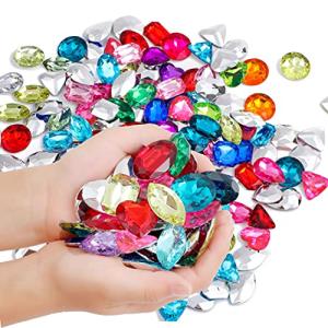 Richness 海賊の宝物 ジャンボ キラキラダイヤモンド マルチカラートレジャー 海賊パーティー用 80個パック 並行輸入｜selectshopwakagiya