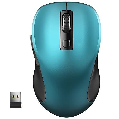 WisFox 2.4G Wireless Mouse for Laptop Ergonomic Co...