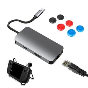 USB AOJAKI スチームデッキ用テレビドッキングステーション 6イン1 Cハブ