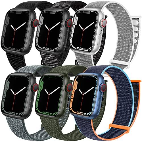 6パックスポーツループバンドとApple Watch Band 38mm 40mm 41mm IWa...