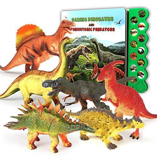 Olefunオレファン 恐竜おもちゃ 3歳以上 恐竜サウンドブック リアルな恐竜のフィギュア12体 ...