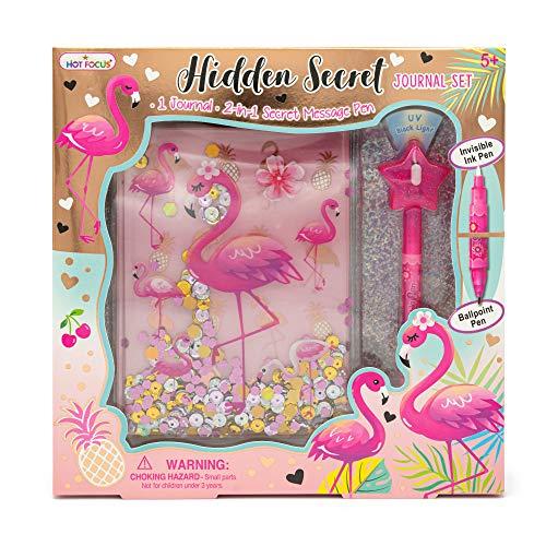 Hot Focus Flamingo Secret Notebook Journal Set for...