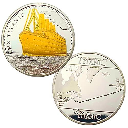 1912 The Voyage Titanic Ship and Travel Map Coin i...