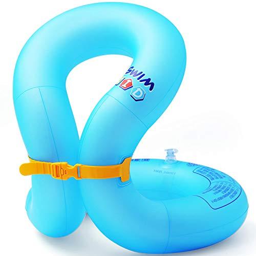 水泳リング プール ポータブル 膨らませ式 浮き輪 安全水泳ベスト M(weight:52-90lb...