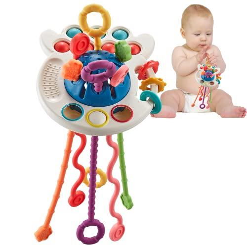 Bynleau モンテッソーリおもちゃ 6-12ヶ月 赤ちゃんの感覚のおもちゃと歯が生えるおもちゃ ...