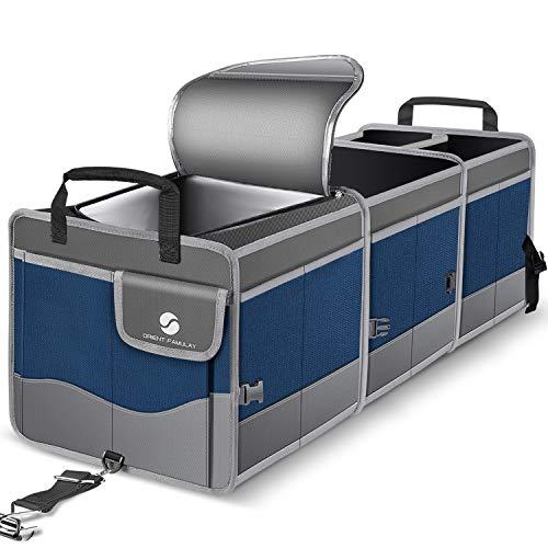 Trunk Organizer with Cooler  Collapsible Trunk Sto...