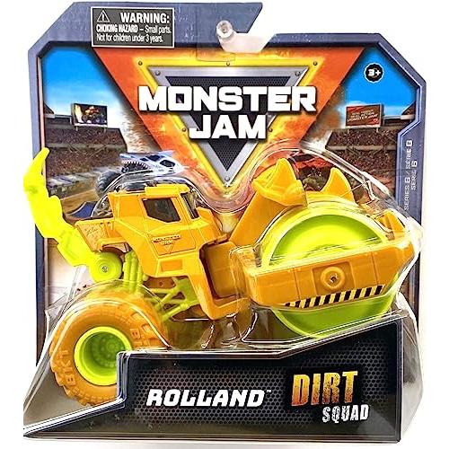 Monster Jam Dirt Squad (Rolland Orange and Neon Pu...