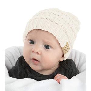 Funky Junque Exclusives ベビービーニー 幼児用スカルキャップ ニット 暖かくて柔らかい冬用帽子  アイボリーIv 並行輸入｜selectshopwakagiya