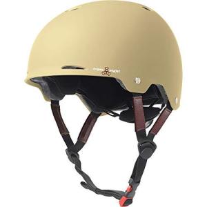 Triple 8 Gotham Cream Matte Rubber Large/X-Large Skateboard Helmet - CE/CP