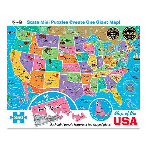 Re-mark アメリカ地図 850ピースパズル ミニポスター付き 並行輸入