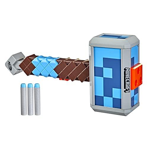 NERF Minecraft Stormlander Dart-Blasting Hammer Fi...
