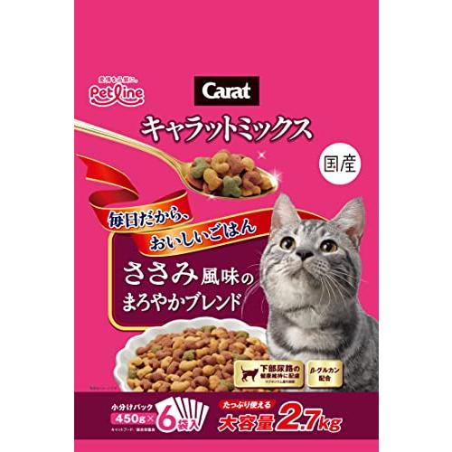ペットライン キャラットミックス ささみ風味のまろやかブレンド 2.7kg