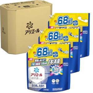 アリエール 洗濯洗剤 液体 詰め替え 2.76kg×3袋 漂白剤級の洗浄力 [大容量] [タテ・ドラム式OK]｜selectshopyuu