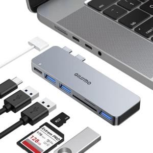 GIISSMO Macbook ハブ Macbook Air ハブ M2 Macbook Pro USB Type C ハブ 6-IN-2 USB-C ハブ サイズ改良 PD充電ポート USB3.0ポート SD/Micro SDカー｜selectshopyuu