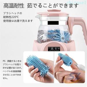3点セット シリコン 哺乳瓶ブラシ ボトルブラ...の詳細画像3