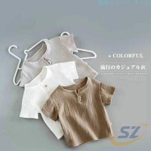 リネン キッズ 半袖tシャツ ベビー服 上下セ...の詳細画像2
