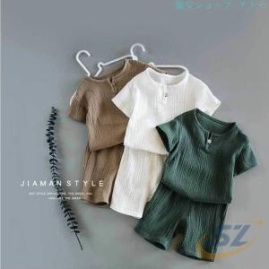 リネン キッズ 半袖tシャツ ベビー服 上下セ...の詳細画像4
