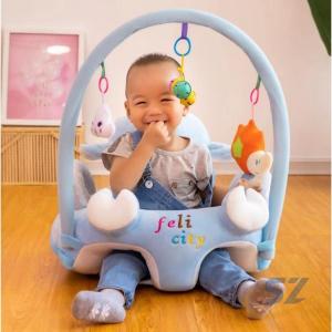ベビーソファー お座り勉強チェア イス 椅子用 リビング オフィス 幼児椅子 ペンギン シェンヘン 座布団滑り止め付 ウサギ 可愛い 象 カエル ぬいぐるみ 豚