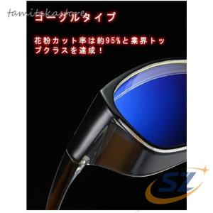 花粉メガネ 花粉用メガネ 軽量 おしゃれ ブル...の詳細画像3