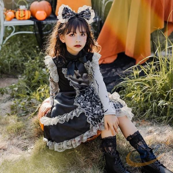 子供 キッズ ドレス 知育玩具 親子時間 ワンピース 靴下 ハロウィンコスプレ衣装 シェンヘン 悪魔...