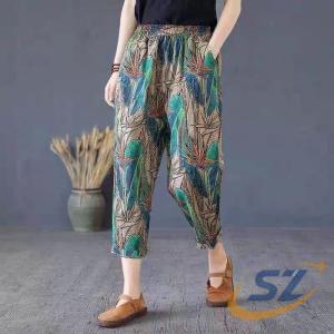 レディース ワイドパンツ 体型カバー 美脚 綿麻 ゆったり ウエストゴム リネン シェンヘン エスニック 涼しい 着回し 出勤 お出かけ デート 女子会 普段着