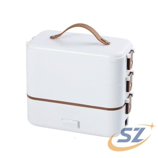 電気弁当箱 一人用 炊飯器 弁当箱炊飯器 加熱弁当箱 コンパクト 3段式 保温弁当箱 シェンヘン 炊...