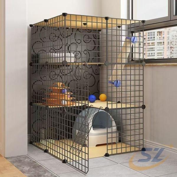 猫 ケージ 4階層 ペット用品 お出かけ 室内用 ワイド扉4段 折りたたみ 大型 キャット シェンヘ...